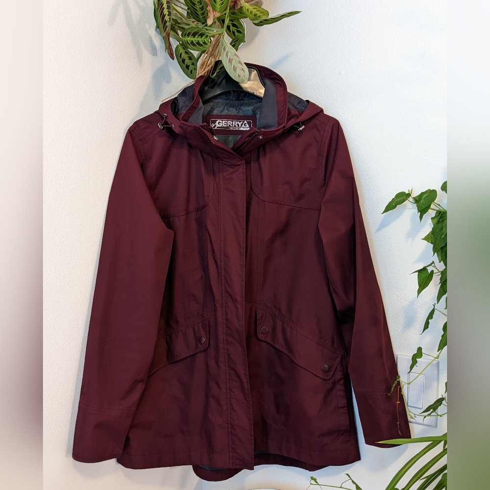Gerry Burgundy Rain Jacket, Women's Large